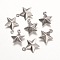 Tarnish Resistant 316 Stainless Steel Pendants, Star, Stainless Steel Color, 15x12.5x4mm, Hole: 1mm
