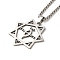 Non-Tarnish Heptagram Star Pendant Necklaces, 204 Stainless Steel Box Chain Necklaces, Stainless Steel Color, 23.62 inch(60cm)