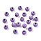 Spray Painted Alloy Beads, Round, Medium Purple, 4x3mm, Hole: 1.2mm