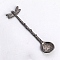 Alloy Coffee Tea Spoon, Dragonfly, Gunmetal, 105x4mm