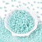 Inside Colours Transparent Glass Seed Beads, Rondelle, Pale Turquoise, 6x4mm, Hole: 2mm, about 2000pcs/450g