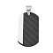 304 Stainless Steel Pendants, with Carbon Fiber, Rectangle Charms, Stainless Steel Color, 42x24x4.5mm, Hole: 7.5x8mm