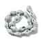 Ocean Series Handmade Porcelain Beads, Conch, Cadet Blue, 21.5~22x14~14.5x11~11.5mm, Hole: 2mm, about 18pcs/strand, 14.06'''~14.17''(35.7~36cm)