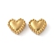 304 Stainless Steel Beads, Real 18K Gold Plated, Heart, 8.5x10x4.5mm, Hole: 1.4mm
