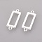 Alloy Links connectors, Cadmium Free & Lead Free, Rectangle, Silver Color Plated, 30x11.5x2mm