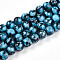 Baking Painted Glass Beads Strands, Round, Light Sky Blue, 10~10.5mm, Hole: 1.4mm, about 79~84pcs/strand, 30.31~31.89 inch(77~81cm)