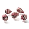 Handmade Porcelain Beads, Shark, Pink, 14~15x19~20.5x12~12.5mm, Hole: 1.6~1.8mm