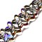 Electroplated Transparent Glass Beads Strands, Butterfly, Colorful, 11.5x19.5x4.5mm, Hole: 1mm, about 48pcs/strand, 21.65''(55cm)