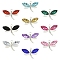 20Pcs 10 Colors Alloy Rhinestones Charms, Dragonfly, Platinum, for Jewelry Making, Mixed Color, 29x22mm, 2pcs/color