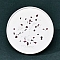 Twelve Constellations Plaster Coaster, with Natural Garnet Clips, Flat Round, Scorpio, 100mm