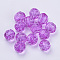 Transparent Acrylic Beads, Faceted, Round, Dark Violet, 6x5.5mm, Hole: 1.7~1.8mm, about 226pcs/27g