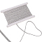 10 Yards Metallic Centipede Braided Cord, Flat, Silver, 5mm, about 10 Yards(9.14m)/Bag