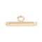 304 Stainless Steel Toggle Clasps, Bar, Real 14K Gold Plated, 15x5x2mm, Hole: 2mm