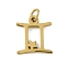316L Surgical Stainless Steel Pendants, Constellation Charms, with Jump Ring, Golden, Gemini, 11x10x1.5mm, Hole: 2.5mm