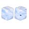 Hexagonal Silicone Beads, Alice Blue, 14x14x14mm, Hole: 3mm