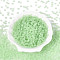 Transparent Frosted Colours Glass Seed Beads, Donut, Dark Sea Green, 4.1x2.2~2.8mm, Hole: 1~1.2mm, about 9000pcs/pound