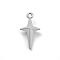 Alloy Pendants, Stainless Steel Color, Star, 17x9x5mm, Hole: 1mm