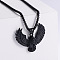 Eagle Wings 304 Stainless Steel Pendant Necklace Punk Hip-hop Fashion Jewelry, Black