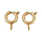 304 Stainless Steel Spring Ring Clasps, Ion Plating(IP), Real 18K Gold Plated, 12x8x2mm, Hole: 2.5mm