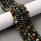 Natural Indian Agate Beads Strands, Faceted, Pumpkin, 6x4mm, Hole: 1mm, about 89~91pcs/strand, 14.96''~15.16''(38~38.5cm)