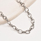 Non-Tarnish Stainless Steel Oval Link Chain Necklacces, Stainless Steel Color, 17.72 inch(45cm)