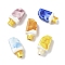 Handmade Porcelain Beads, Famille Rose Porcelain, Ice Cream, Mixed Color, 15.5x8x6mm, Hole: 1.8mm