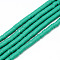 Handmade Polymer Clay Bead Strands, Heishi Beads, Disc/Flat Round, Light Sea Green, 6x0.5~1mm, Hole: 2mm, about 320~447pcs/strand, 15.74 inch~16.92 inch