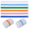 30Pcs Buttonhole Elastic Bands with Plastic Button, Adjustable Binding Webbing Tape, Flat, Mixed Color, 325~330x19x1mm