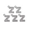 Alloy Pendants, with Crystal Rhinestone, Platinum, Cadmium Free & Lead Free, Alphabet, Letter.Z, 17.5x15x2mm, Hole: 2mm