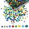 1050Pcs 10 Styles Glass Beads, Faceted, Rondelle, Mixed Color, 4~8x3~6mm, Hole: 0.4~1.2mm