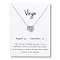 Twelve Constellations Alloy Pendant Necklaces, Platinum, Virgo, 15.75 inch(40cm)