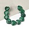 Synthetic Malachite Beads Strands, Faceted, Heart, 14.5~15x15~15.5x5.5~6mm, Hole: 1mm, about 10pcs/strand, 5.51~5.71''(14~14.5cm)