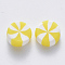 Handmade Polymer Clay Beads, No Hole/Undrilled, Candy, Champagne Yellow, 9~11x4.5~6mm