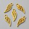 Tibetan Style Alloy Pendants, Wing Charms, Golden, 18x6.5x1.5mm, Hole: 2.2mm