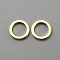 Brass Linking Rings, Round Ring, Long-Lasting Plated, Real 14K Gold Plated, 6x1mm, Inner Diameter: 4mm
