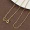 2MM Brass Cable Chain Necklaces, with Spring Ring Clasps, Rack Plating, Long-Lasting Plated, Cadmium Free & Lead Free, Real 18K Gold Plated, 17.32 inch(44cm)
