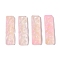 Baking Paint Glass Pendants, Rectangle, Misty Rose, 30x9x5.5mm, Hole: 1mm