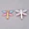 Plastic Pendants, Dragonfly, Colorful, 26.5x31.5x4.5mm, Hole: 1.2mm