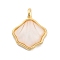 Alloy Resin Pendants, Shell Shapes, Golden, 15.5x13x4mm, Hole: 1.8mm