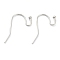 Non-Tarnish 316 Surgical Stainless Steel Earring Hooks, Ear Wire, Stainless Steel Color, 21x12mm, 22 Gauge, Pin: 0.6mm