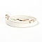 PU Leather Shoulder Strap, with Alloy Swivel Clasps, for Bag Straps Replacement Accessories, White, 109.5~127.5x1.2cm
