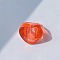 Heart Resin Finger Rings for Women, Red, Inner Diameter: 17mm