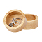 Round Wood Ring Display Trays, Blanched Almond, 4.95x1.8cm