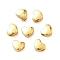 Brass Beads, Heart, Rack Plating, Long-Lasting Plated, Cadmium Free & Lead Free, Real 24K Gold Plated, 4.5x5.5x2.5mm, Hole: 1.2mm