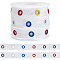 10 Yards Cotton Herringbone Ribbons, with Spray Painted Colorful Alloy Eyelets, Garment Accessories, White, 20mm, Hole: 10mm