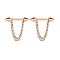 304 Stainless Steel Nipple Rings, Nipple Piercing Pin, Cone, Golden, 16mm, Pin: 1.6mm