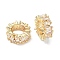 Brass Micro Pave Cubic Zirconia European Beads, Long-Lasting Plated, Large Hole Beads, Golden, 11.5x4.5mm, Hole: 6.5mm
