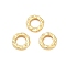 Brass Beads, Cadmium Free & Nickel Free & Lead Free, Ring, Real 18K Gold Plated, 6x5.5x1.5mm, Hole: 2.5mm