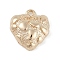 Brass Pendants, Cadmium Free & Nickel Free & Lead Free, Heart Charms, Real 18K Gold Plated, 13x11.5x4mm, Hole: 1.5mm