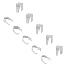 304 Stainless Steel Snap on Bails, Stainless Steel Color, 13x9x6mm, 150pcs/box